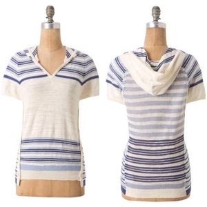 Anthropologie Sparrow Striped Hooded Sweater